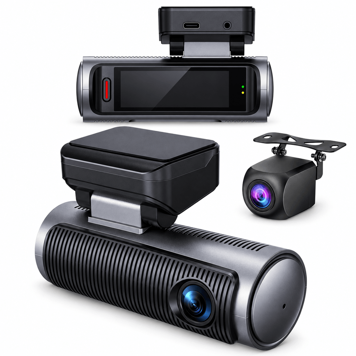 4K Dash Cam Front and Rear with WiFi, 3.19-Inch Screen & Night Recording