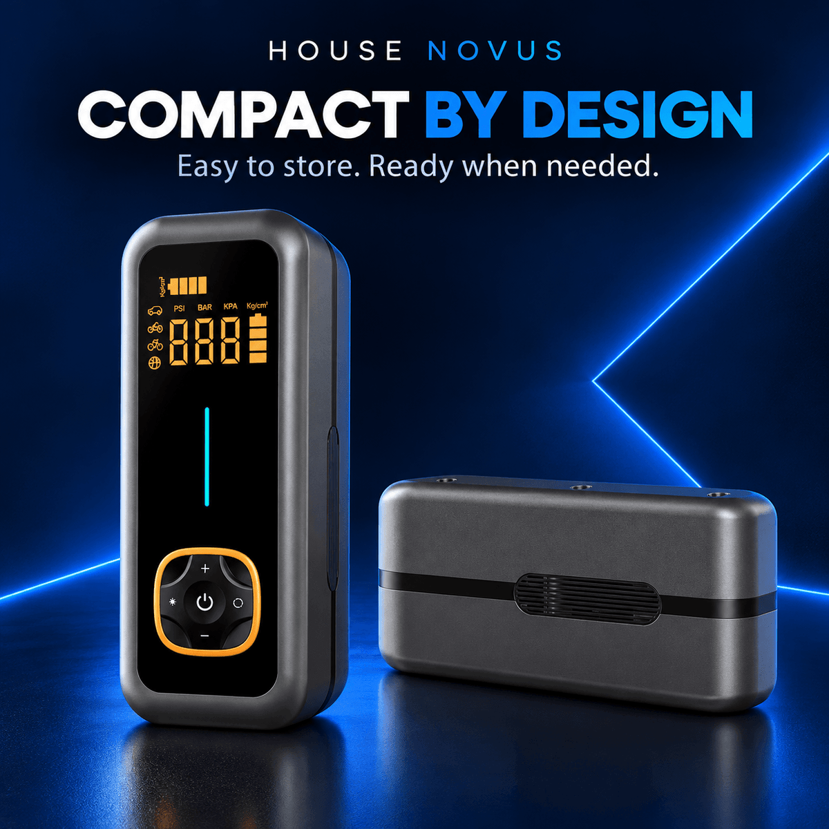 Cordless Tyre Inflator 150 PSI with Auto Stop & Digital Display – HouseNovus DriveAir