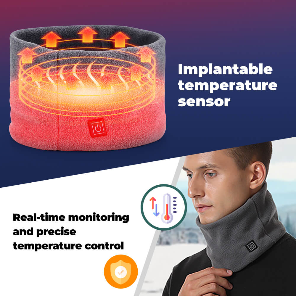 Men’s & Women’s Heated Neck Warmer – USB Heating with 3 Heat Settings