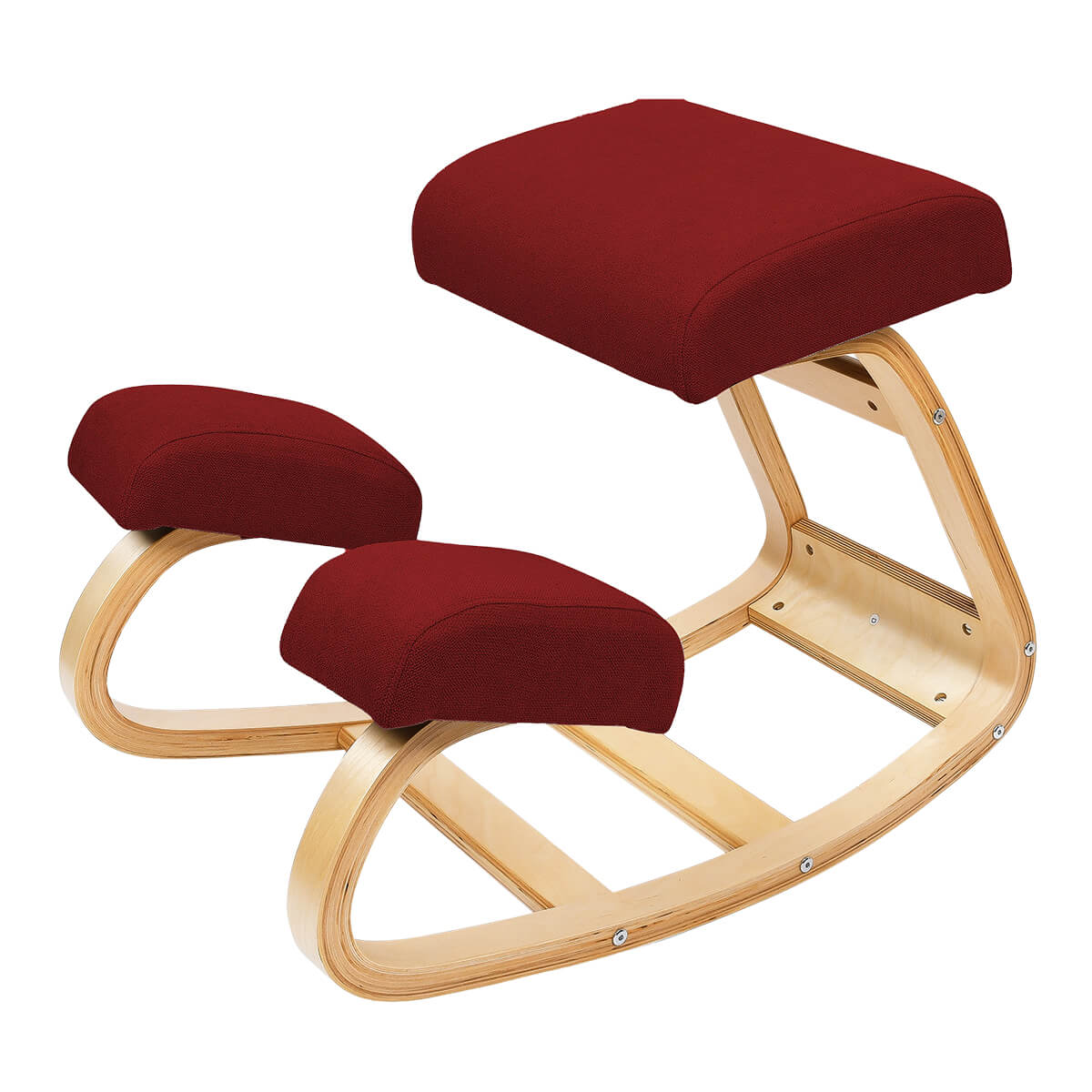 Kneeling Chair with Rocking Wooden Frame and Padded Supports — product view