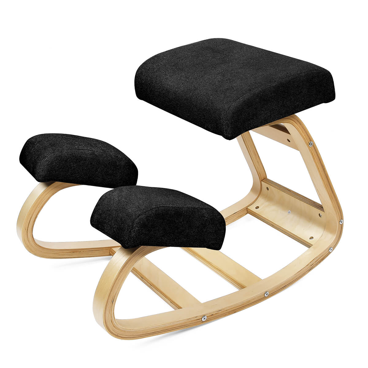 Kneeling Chair with Rocking Wooden Frame and Padded Supports — product view