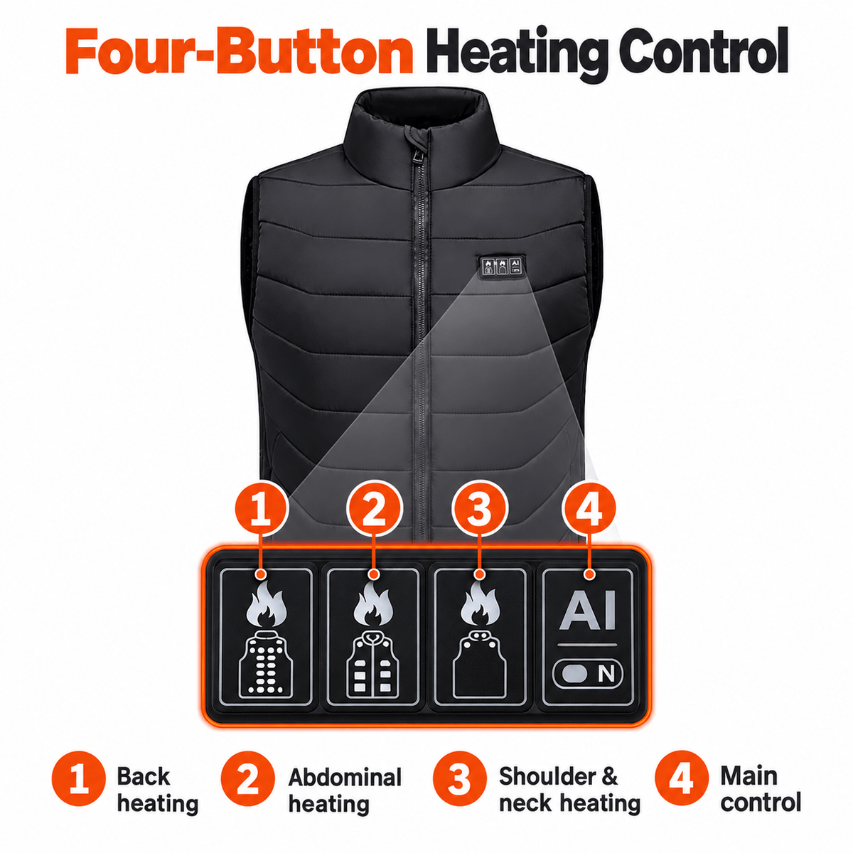 Unisex Heated Gilet – USB Body Warmer with 10,000mAh Power Bank