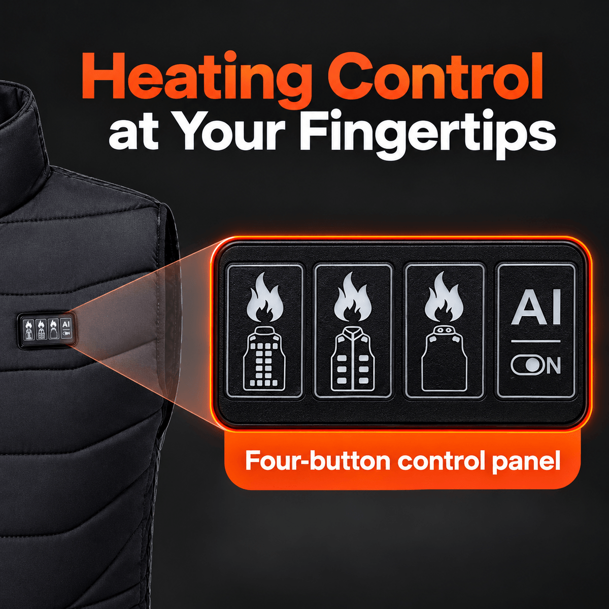 Unisex Heated Gilet – USB Body Warmer with 10,000mAh Power Bank