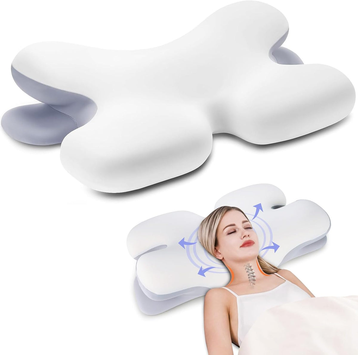 Contoured Memory Foam Neck Pillow – product view 1