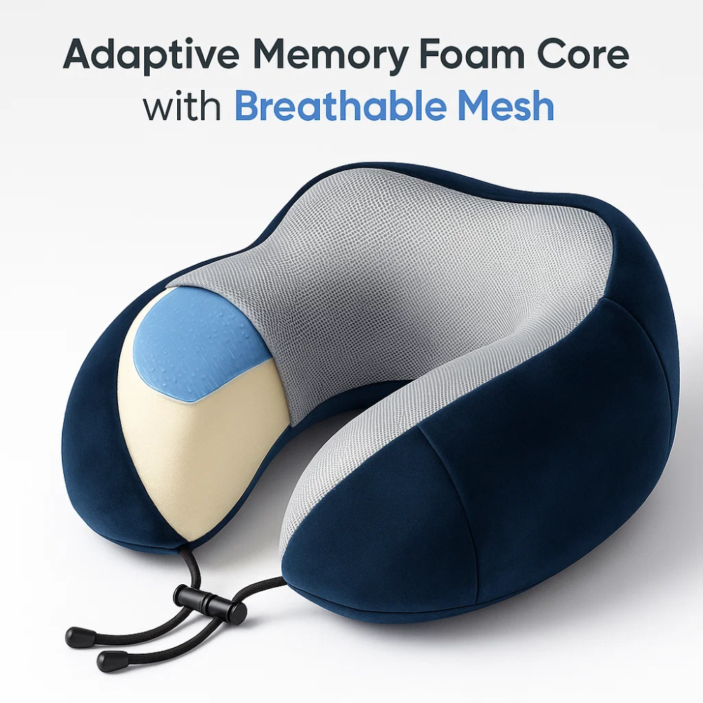 Memory Foam Travel Pillow – product view 7
