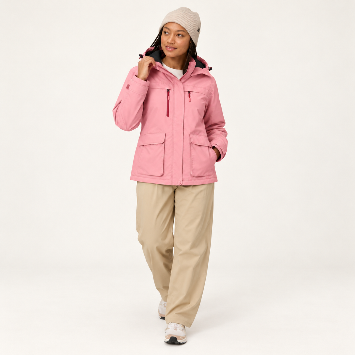 Women’s Heated Hooded Jacket – 10,000mAh Power Bank Included