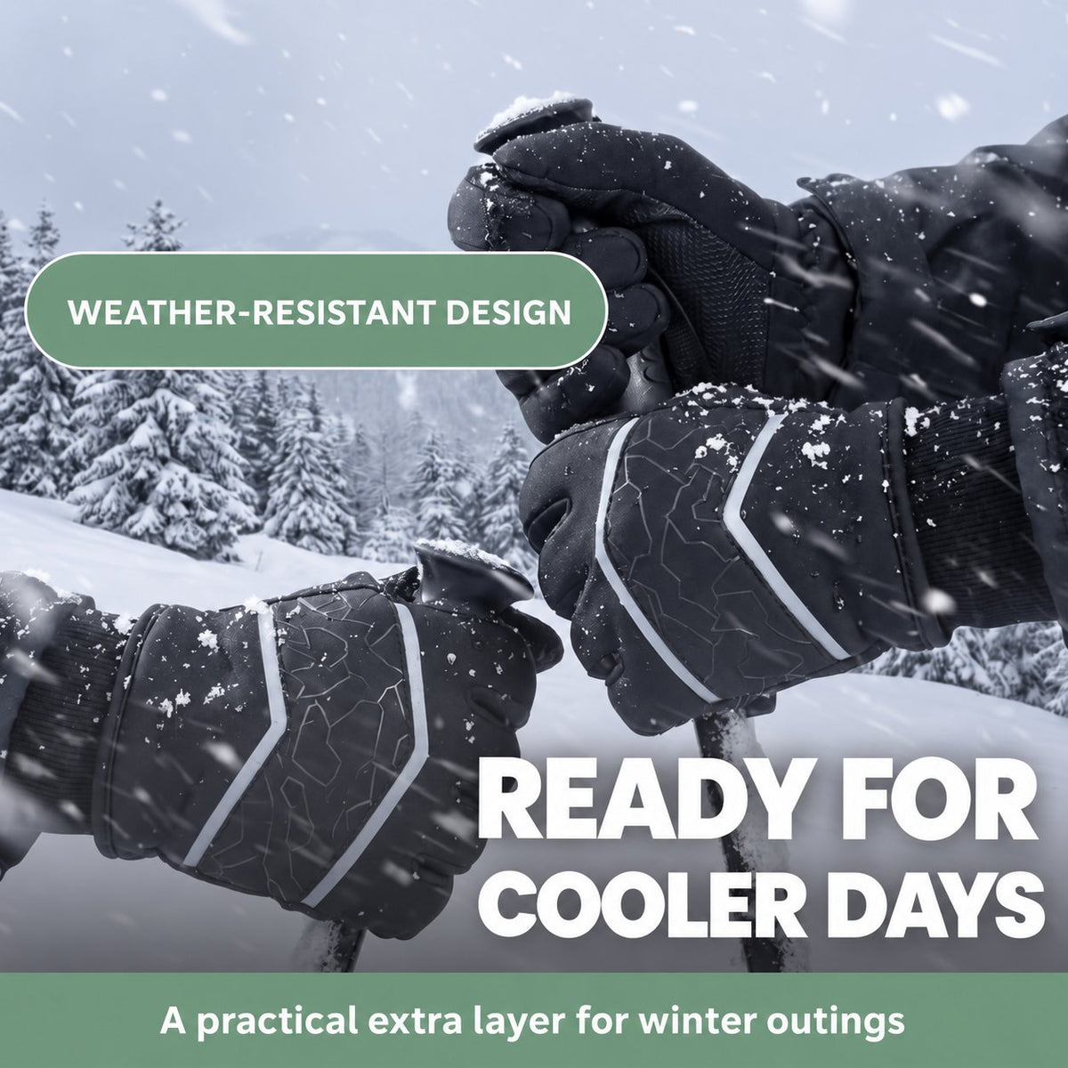 Insulated Winter Touchscreen Gloves – Textured Grip – product features