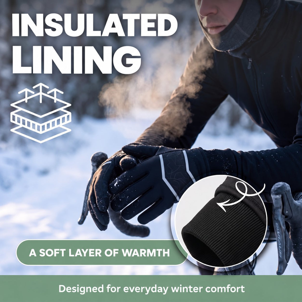 Insulated Winter Touchscreen Gloves – Textured Grip – product features