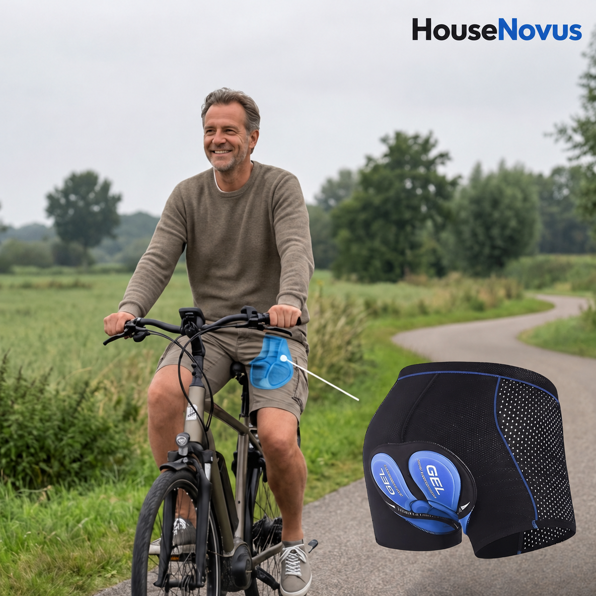 Unisex Padded Cycling Underwear – Gel Cushioning – product features