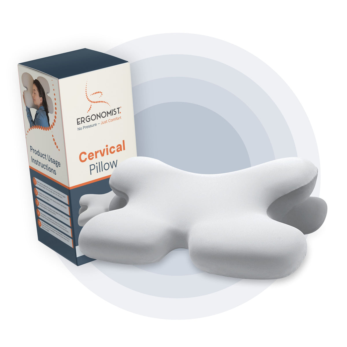 Contoured Memory Foam Neck Pillow – product view 2