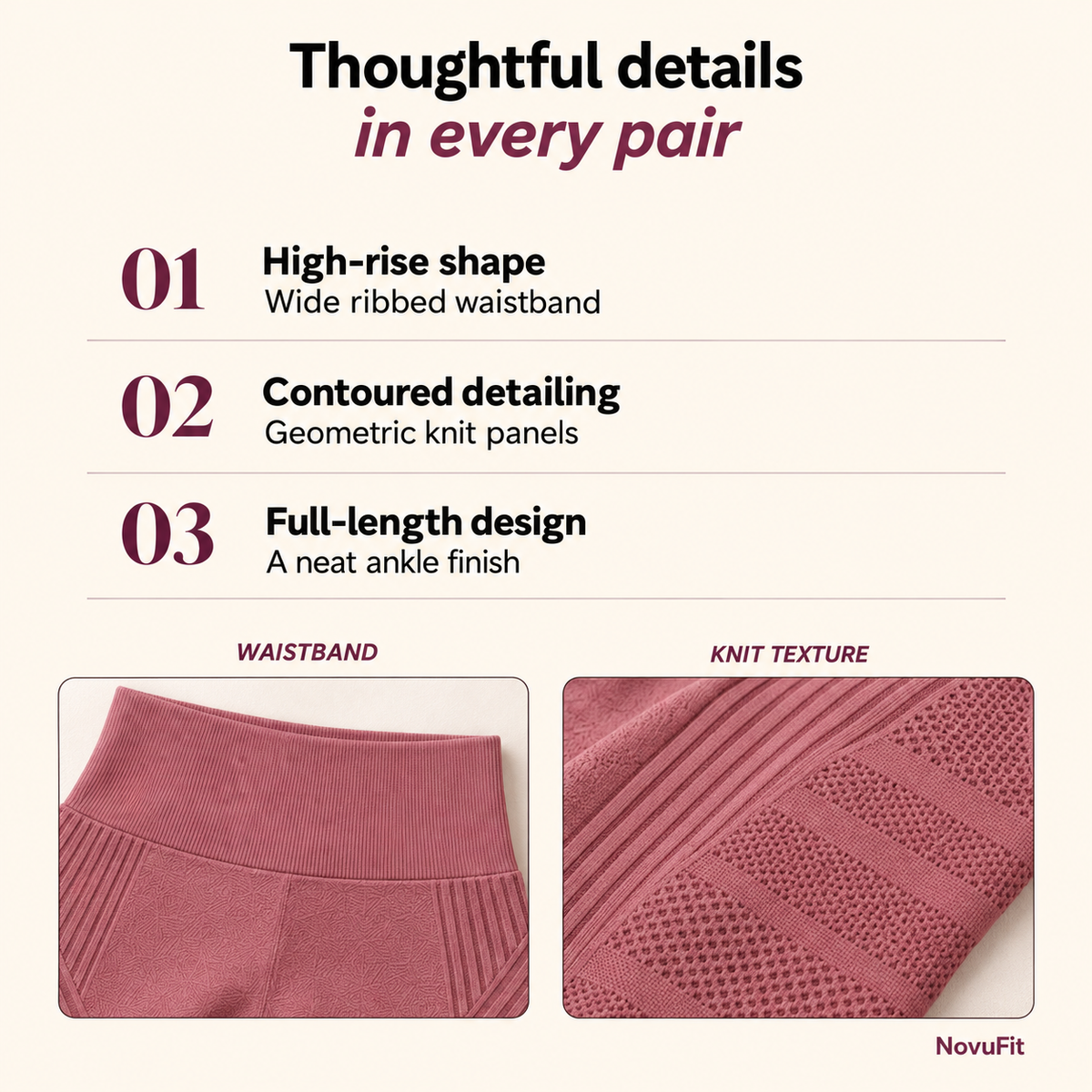 NovuFit NovuFit garment detail information card