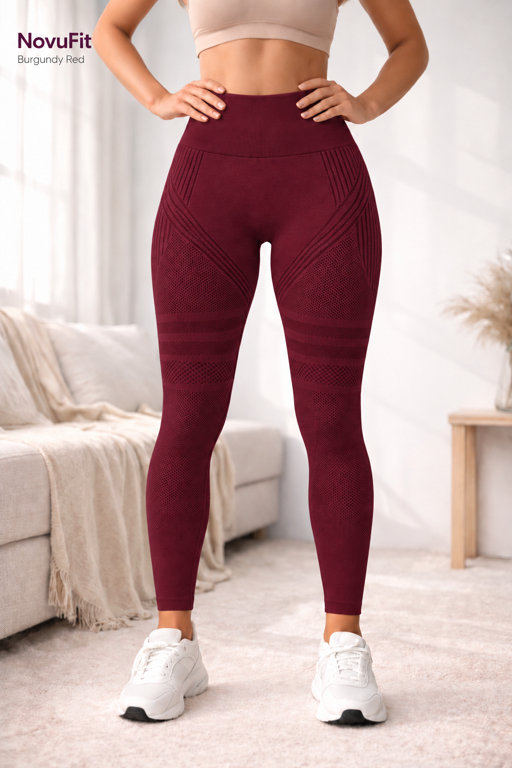 NovuFit Burgundy red model colour view