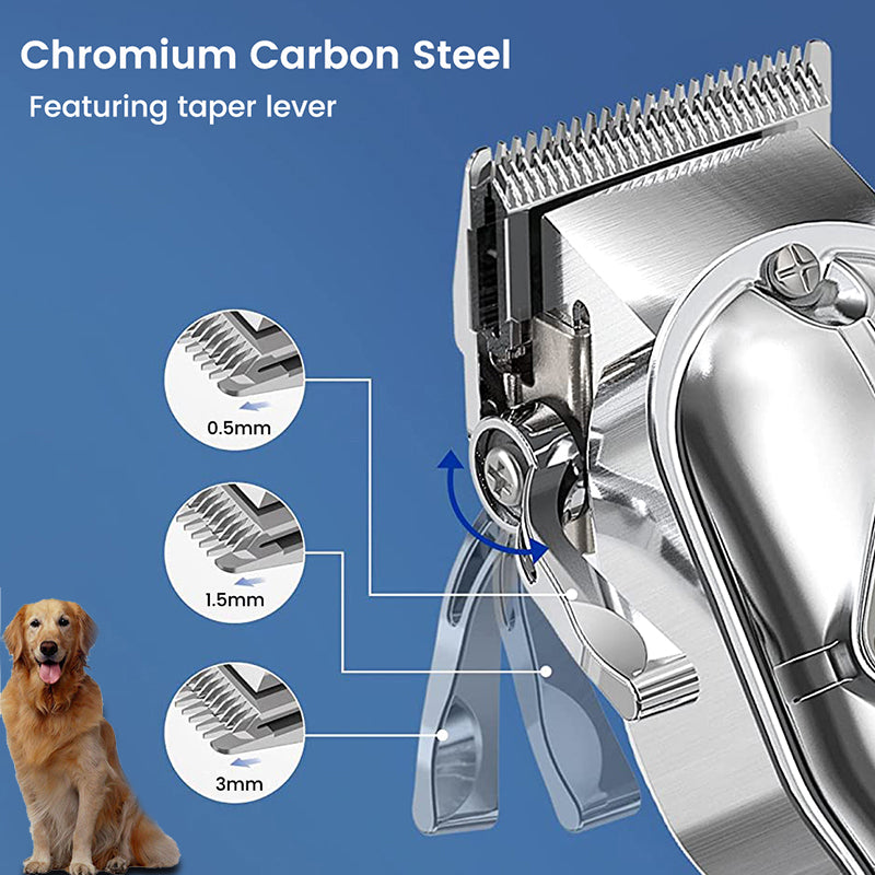 Cordless Pet Grooming Clippers with Guide Combs – product view 