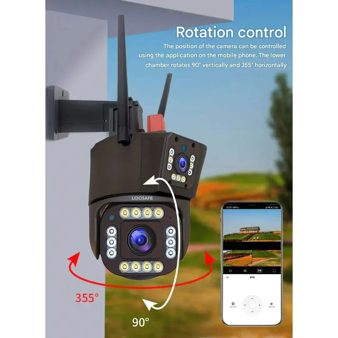 Solar-Powered Dual-Lens Outdoor Security Camera – product view 
