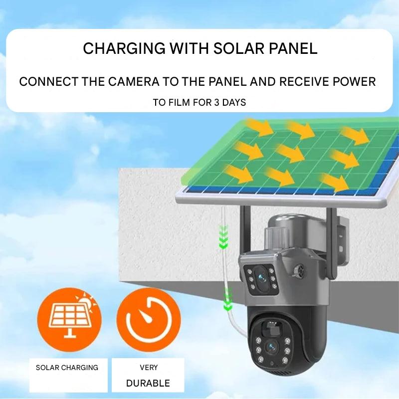 Solar-Powered Dual-Lens Outdoor Security Camera – product view 