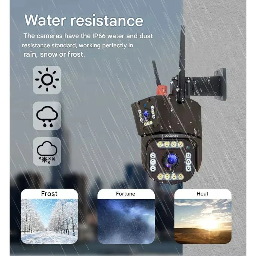 Solar-Powered Dual-Lens Outdoor Security Camera – product view 