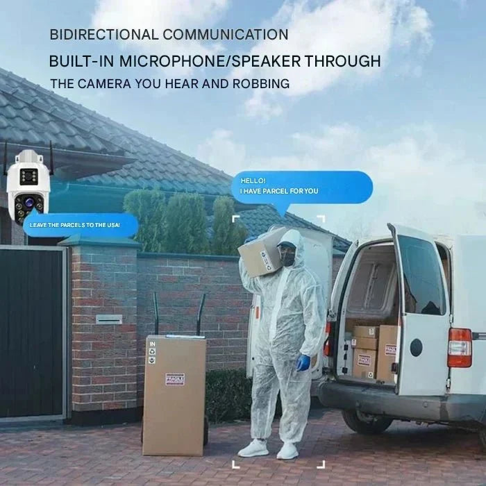 Solar-Powered Dual-Lens Outdoor Security Camera – product view 
