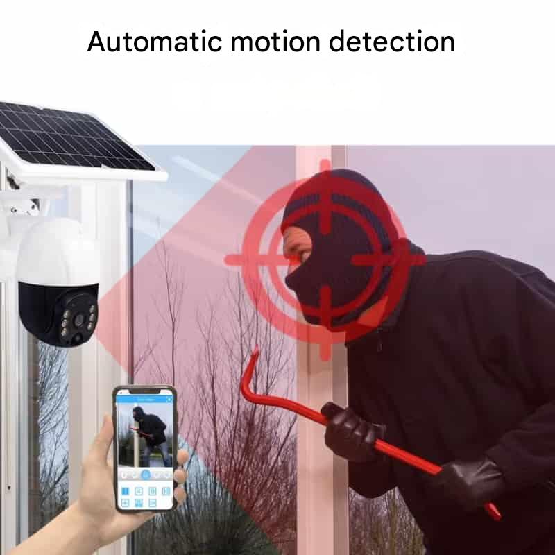 Solar-Powered Dual-Lens Outdoor Security Camera – product view 